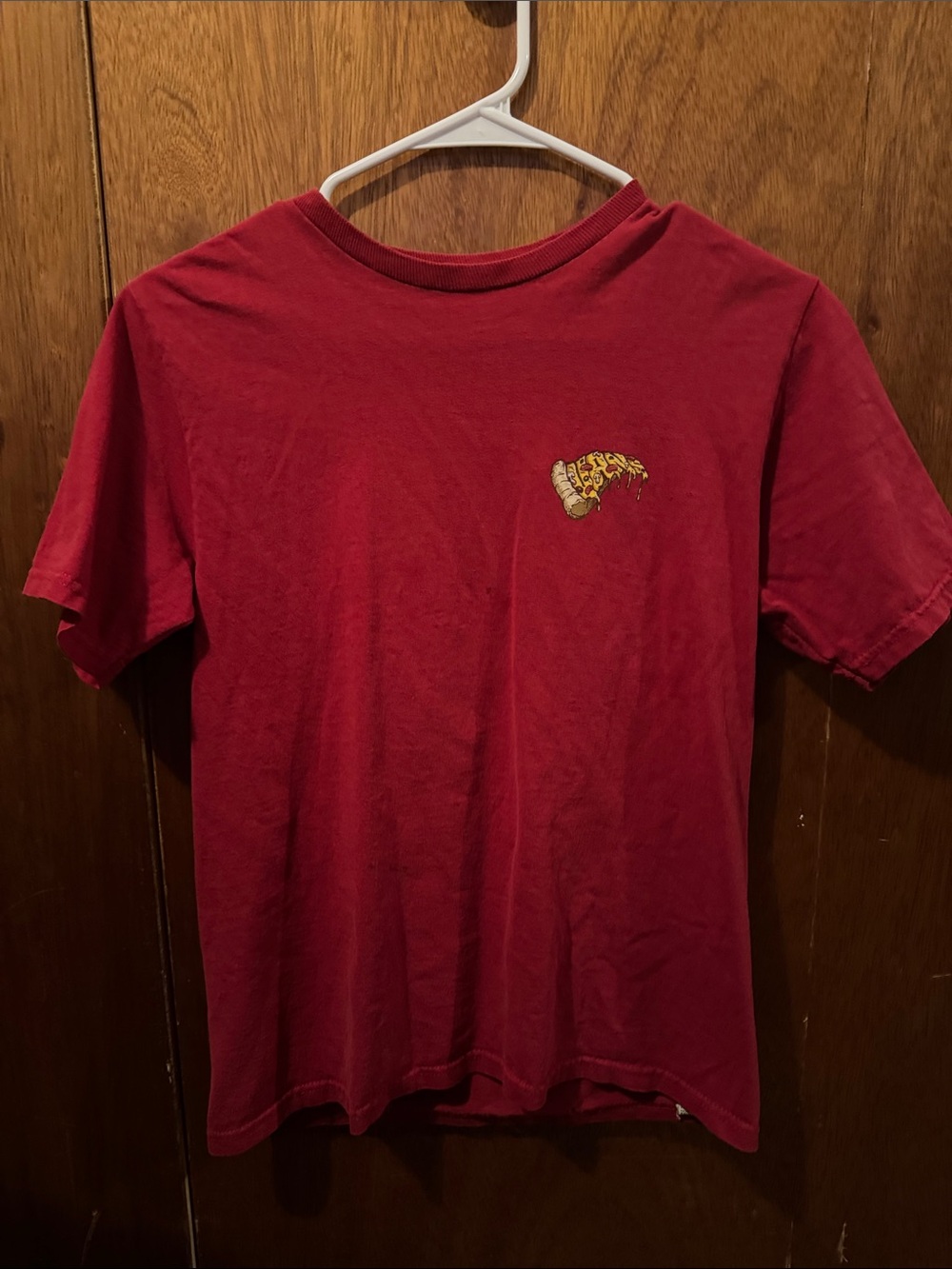 Red VANS Graphic Tee with Small Chest Design